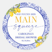 イタリアン メイン スクイーズ ブライダル シャワー レモン ラウンドシール (正面)