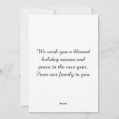 イタリアン メリークリスマス フォト シーズンカード (裏面)