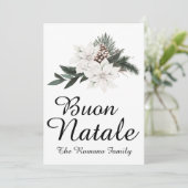 イタリアン メリークリスマス フラワーリーフ シーズンカード (スタンド正面)