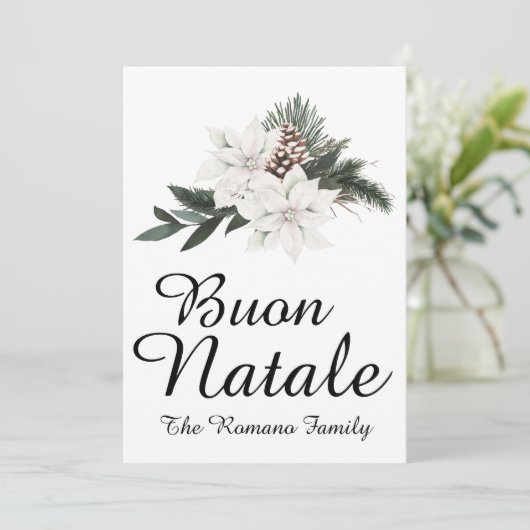 イタリアン メリークリスマス 花 シーズンカード (スタンド正面)