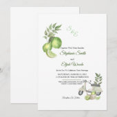 イタリアン ライム ウェディング インビテーション (正面/裏面)