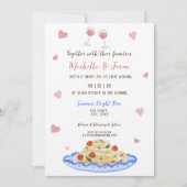 イタリアン レトロ ポップ ファン 手描き パスタ フォト 招待状 (正面)