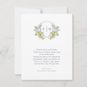 イタリアン・レモン地中海の結婚式 サンキューカード (裏面)