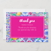 イタリアン レモン ウォーターカラー フラット サンクス カード (正面)