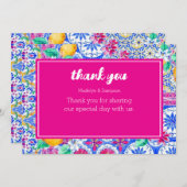 イタリアン レモン ウォーターカラー フラット サンクス カード (正面/裏面)