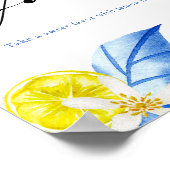 イタリアン レモン フラワーブライダルシャワーのお favors ポスター (角)