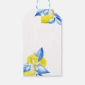 イタリアン レモン フラワーブライダルシャワー ギフトタグ (裏面)