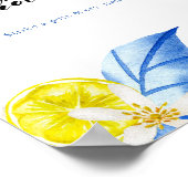 イタリアン レモン フラワーブライダルシャワー フォトブース ポスター (角)