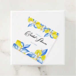 イタリアン レモン フローラル ブライダル シャワー 招待状 フェイバータグ