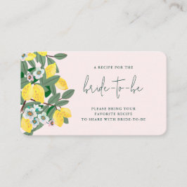 イタリアン レモン ブライダルシャワー シェア ア レシピ エンクロージャーカード