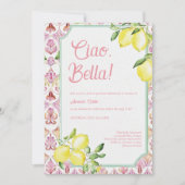 イタリアン レモン ブライダル シャワー 招待状 (正面)