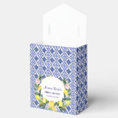 イタリアン レモン ブルー タイル ブライダル シャワー 感謝祭 フェイバーボックス (オープン)