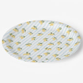 イタリアン レモン ブルー ブライダル シャワー ペーパープレート (アングル)