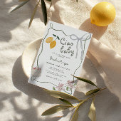 イタリアン レモン ベビーシャワー 招待状