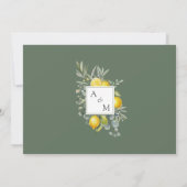 イタリアン ヴィラ レモン & オリーブ ウェディング 招待状 (裏面)