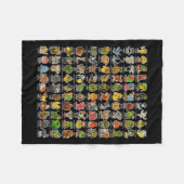 イタリアン – 三つ葉原Zミーム90おもしろい三つ葉巻 フリースブランケット (正面(横))