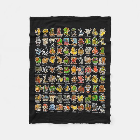 イタリアン – 三つ葉原Zミーム90おもしろい三つ葉巻 フリースブランケット (正面)