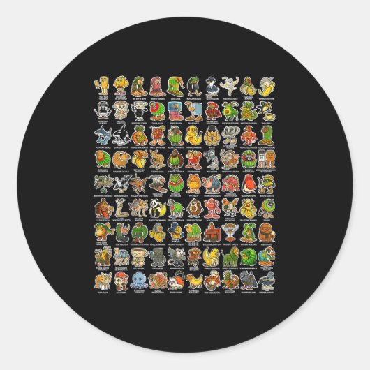 イタリアン – 三つ葉原Zミーム90おもしろい三つ葉巻 ラウンドシール (正面)