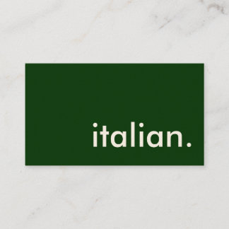 イタリアン. 名刺