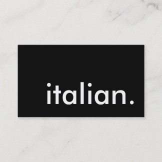 イタリアン. 名刺
