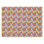 イタリアン，夏，柑橘類，フローラモチーフ    テーブルクロス (正面(横))