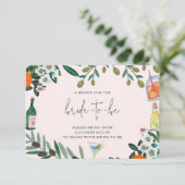 イタリアン Mediterranean ブライダルシャワー シェア ア レシピ エンクロージャーカード (スタンド正面)