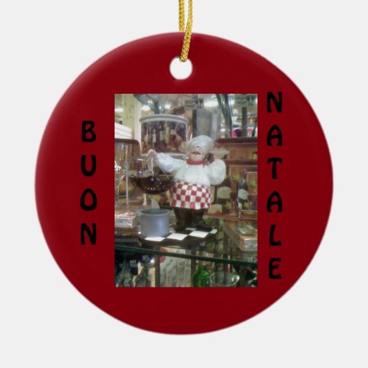 **イタリアンCHEF**クリスマスオーナメント セラミックオーナメント (正面)