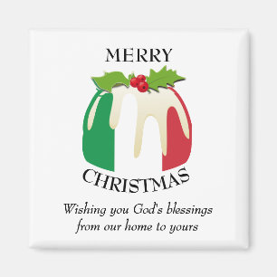 イタリアンFLAGクリスマスプリン磁石 マグネット