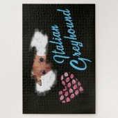 イタリアンGreyhoundアイズ無地のカラー1000ピース ジグソーパズル (縦)