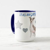 イタリアンGREYHOUNDコンボ2トーンのマグカップ。マグ マグカップ (正面左)