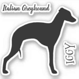 イタリアンGreyhoundシルエットプロファイルビニールステッカー シール