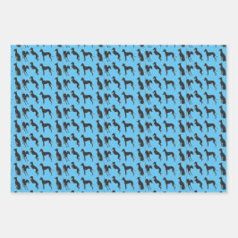 イタリアンGreyhoundシルエット ラッピングペーパーシート