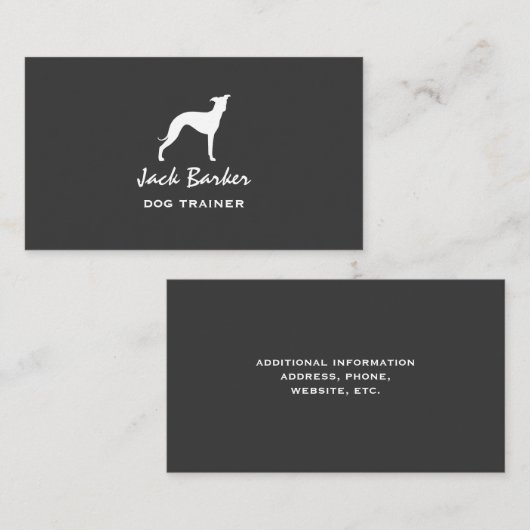 イタリアンGreyhoundシルエット 名刺 (正面/裏面)