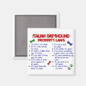 イタリアンGREYHOUNDプロパティの法則 マグネット (正面/裏面)