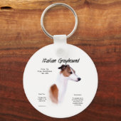 イタリアンGreyhound履歴デザイン キーホルダー (正面)