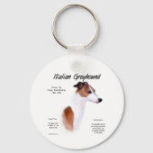 イタリアンGreyhound履歴デザイン キーホルダー (裏面)