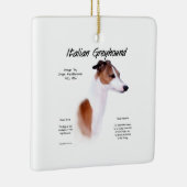 イタリアンGreyhound履歴デザイン セラミックオーナメント (右)