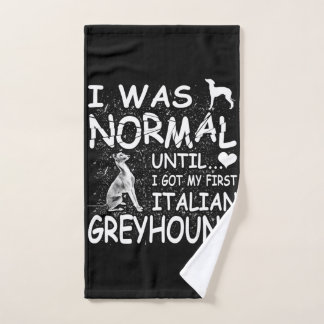 イタリアンgreyhound私は汚れるまで正常だったデザイン ハンドタオル