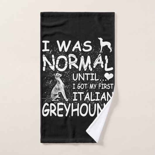 イタリアンgreyhound私は汚れるまで正常だったデザイン ハンドタオル (ハンドタオル)