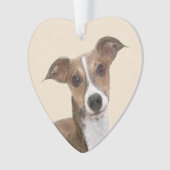 イタリアンGreyhound絵画 s – かわいいオリジナルドッグアート オーナメント (正面)