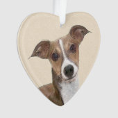 イタリアンGreyhound絵画 s – かわいいオリジナルドッグアート オーナメント (正面)