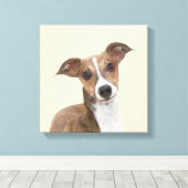 イタリアンGreyhound絵画 s – かわいいオリジナルドッグアート キャンバスプリント (インサイチュ (ウッドフロア))