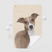イタリアンGreyhound絵画 s – かわいいオリジナルドッグアート ゴルフタオル (インサイチュ)