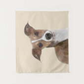イタリアンGreyhound絵画 s – かわいいオリジナルドッグアート タペストリー (正面)