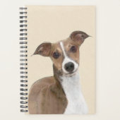 イタリアンGreyhound絵画 s – かわいいオリジナルドッグアート プランナー手帳 (正面)