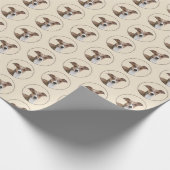 イタリアンGreyhound絵画 s – かわいいオリジナルドッグアート ラッピングペーパー (角)