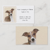 イタリアンGreyhound絵画 s – かわいいオリジナルドッグアート 名刺 (正面/裏面)