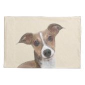イタリアンGreyhound絵画 s – かわいいオリジナルドッグアート 枕カバー (裏面)