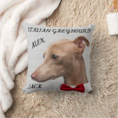 イタリアンGREYHOUND装飾用クッション（名前/メッセージ）。 クッション (ブランケット)