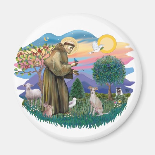 イタリアンGreyhound （クリーム） マグネット (正面)